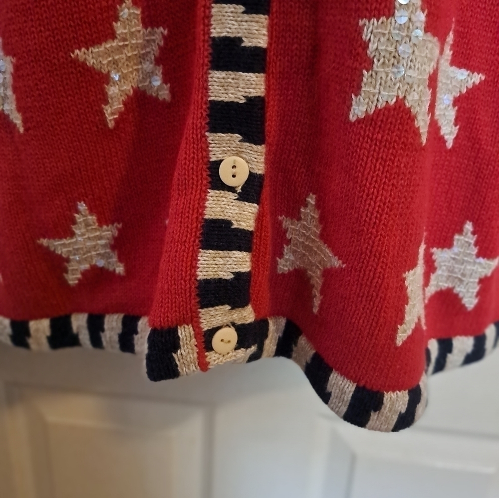 The Quacker Factory Knitted Button Up Cardigan Xl - image 5